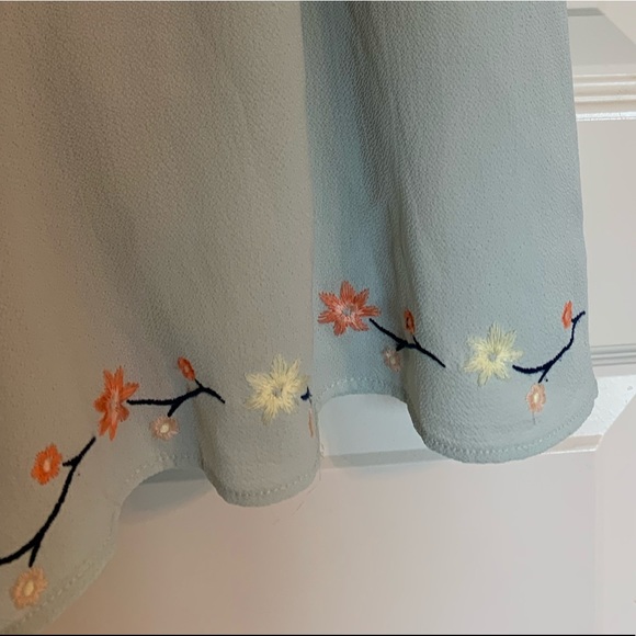 Altar’D State Blue Flower Embellished Romper, S - Picture 4 of 6